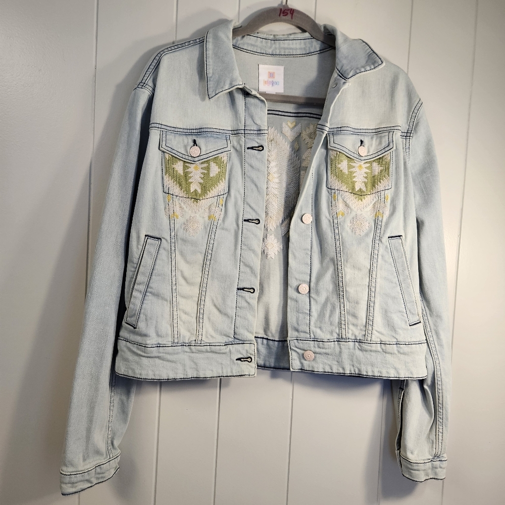 LulaRoe Blue Jean Jacket Large Stretch